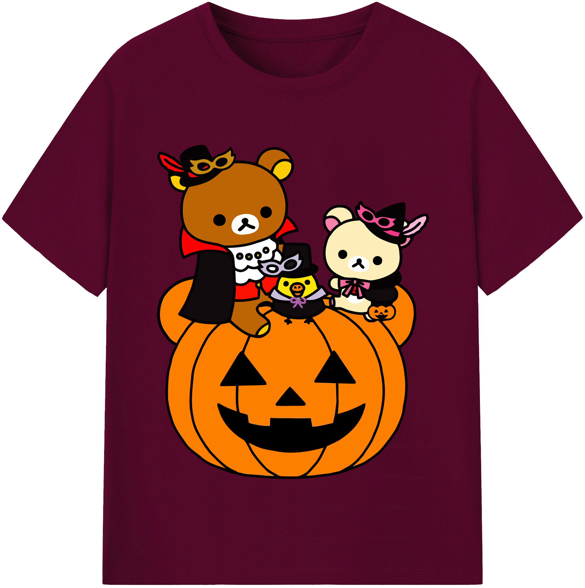 （画像用） リラックマ リラックマ キイロイトリ Rilakkuma Korilakkuma Kiiroitori レディースカジュアルプリントTシャツ（綿100％）